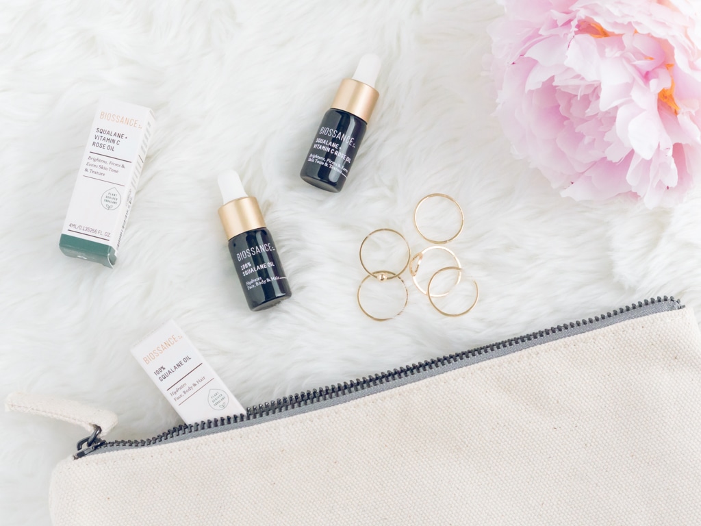 Products for a fresh skin care routine on the go